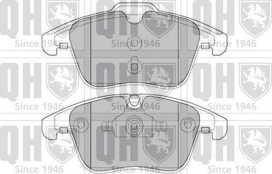 Quinton Hazell BP1629 - Тормозные колодки, дисковые, комплект unicars.by