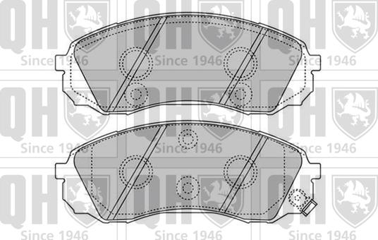 Quinton Hazell BP1628 - Тормозные колодки, дисковые, комплект unicars.by