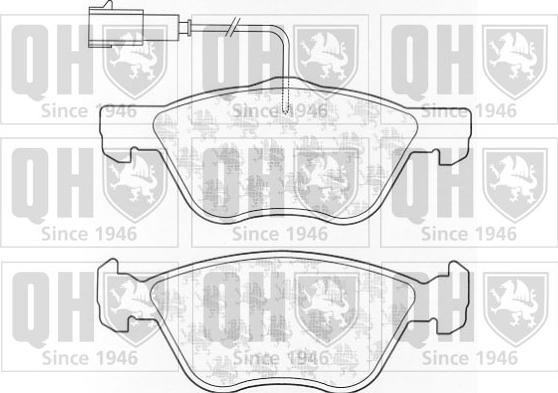 Quinton Hazell BP1048 - Тормозные колодки, дисковые, комплект unicars.by