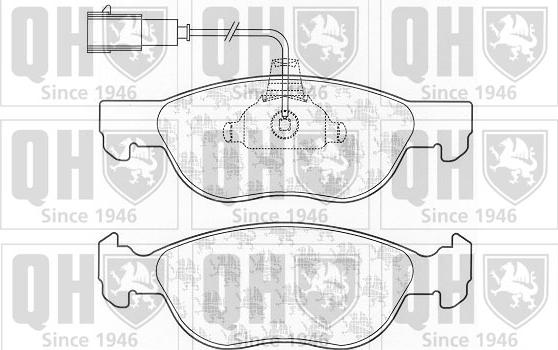 Quinton Hazell BP1047 - Тормозные колодки, дисковые, комплект unicars.by