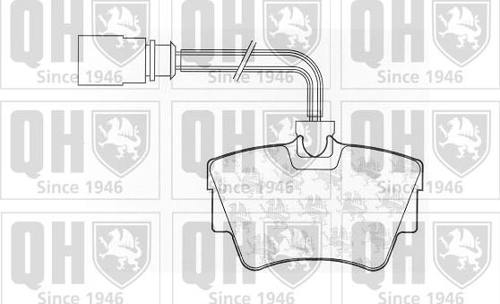 Quinton Hazell BP1050 - Тормозные колодки, дисковые, комплект unicars.by