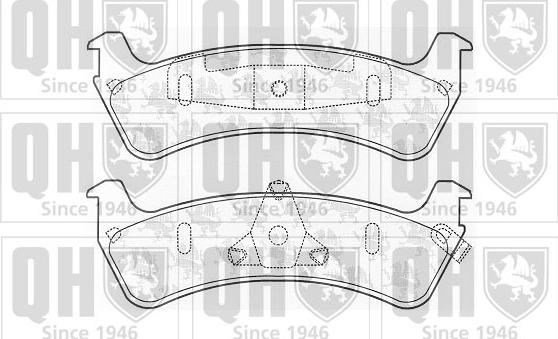 Quinton Hazell BP1058 - Тормозные колодки, дисковые, комплект unicars.by