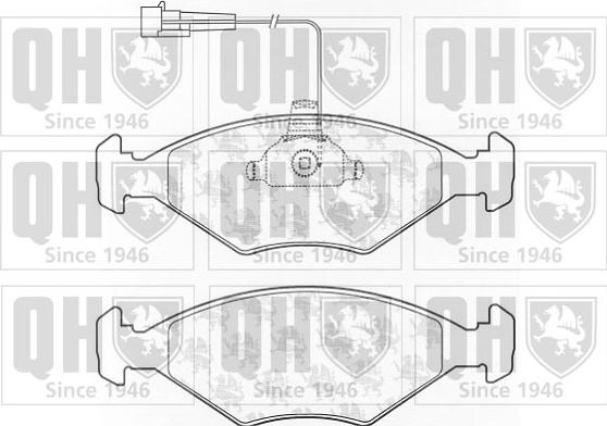 Quinton Hazell BP1014 - Тормозные колодки, дисковые, комплект unicars.by