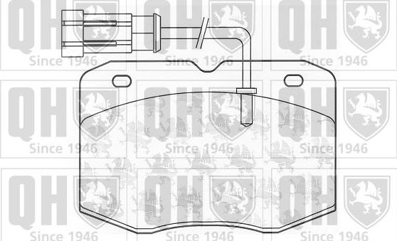 Quinton Hazell BP1030 - Тормозные колодки, дисковые, комплект unicars.by