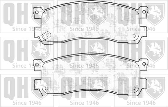 Quinton Hazell BP1025 - Тормозные колодки, дисковые, комплект unicars.by