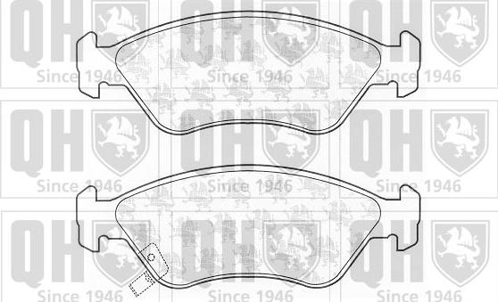 Quinton Hazell BP1071 - Тормозные колодки, дисковые, комплект unicars.by