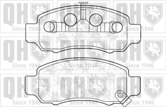 Quinton Hazell BP1146 - Тормозные колодки, дисковые, комплект unicars.by