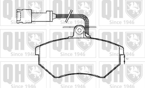 Quinton Hazell BP1157 - Тормозные колодки, дисковые, комплект unicars.by