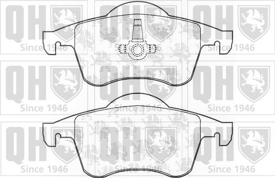 Quinton Hazell BP1104 - Тормозные колодки, дисковые, комплект unicars.by