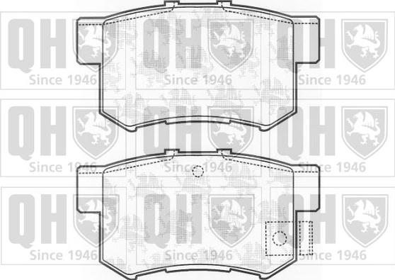 Quinton Hazell BP1181 - Тормозные колодки, дисковые, комплект unicars.by