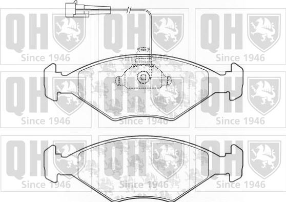 Quinton Hazell BP1124 - Тормозные колодки, дисковые, комплект unicars.by