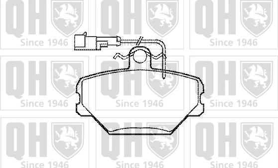 Quinton Hazell BP1174 - Тормозные колодки, дисковые, комплект unicars.by