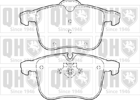 Quinton Hazell BP1392 - Тормозные колодки, дисковые, комплект unicars.by