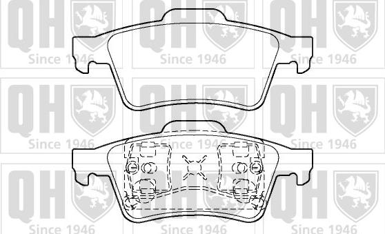 Quinton Hazell BP1355 - Тормозные колодки, дисковые, комплект unicars.by