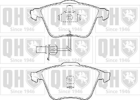 Quinton Hazell BP1356 - Тормозные колодки, дисковые, комплект unicars.by