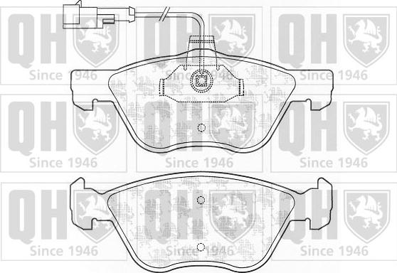 Quinton Hazell BP1303 - Тормозные колодки, дисковые, комплект unicars.by