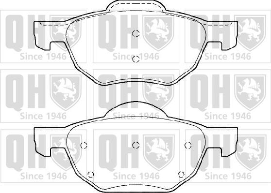 Quinton Hazell BP1380 - Тормозные колодки, дисковые, комплект unicars.by