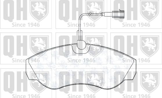 Quinton Hazell BP1330 - Тормозные колодки, дисковые, комплект unicars.by