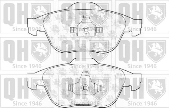 Quinton Hazell BP1321 - Тормозные колодки, дисковые, комплект unicars.by