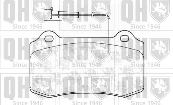 Quinton Hazell BP1201 - Тормозные колодки, дисковые, комплект unicars.by