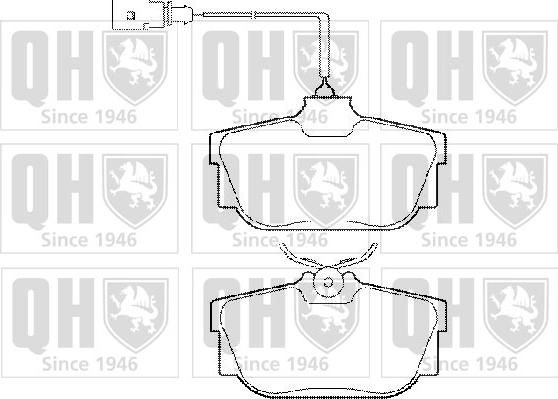 Quinton Hazell BP1285 - Тормозные колодки, дисковые, комплект unicars.by