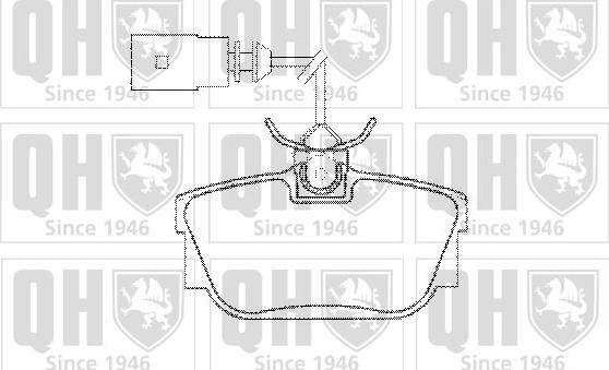 Quinton Hazell BP1286 - Тормозные колодки, дисковые, комплект unicars.by