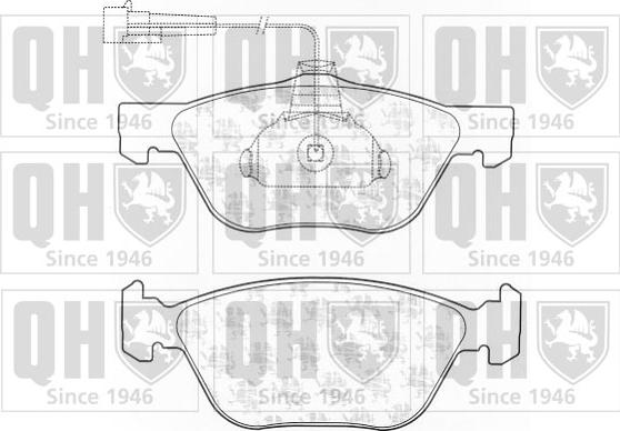 Quinton Hazell BP1234 - Тормозные колодки, дисковые, комплект unicars.by