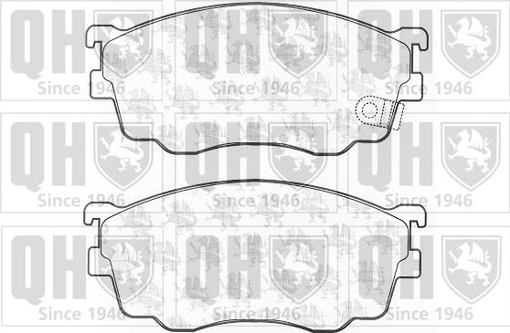 Quinton Hazell BP1231 - Тормозные колодки, дисковые, комплект unicars.by