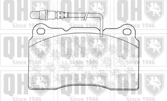 Quinton Hazell BP1270 - Тормозные колодки, дисковые, комплект unicars.by