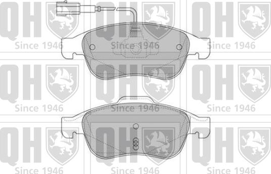 Quinton Hazell BP1743 - Тормозные колодки, дисковые, комплект unicars.by