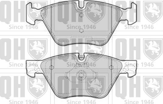 Quinton Hazell BP1753 - Тормозные колодки, дисковые, комплект unicars.by