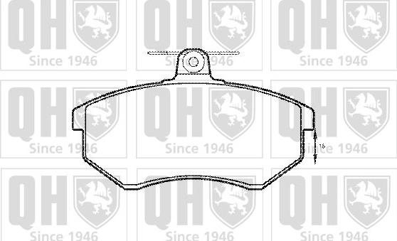 Quinton Hazell BP175 - Тормозные колодки, дисковые, комплект unicars.by