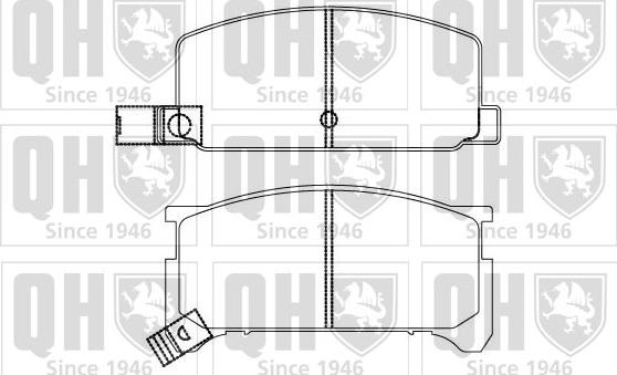 Quinton Hazell BP853 - Тормозные колодки, дисковые, комплект unicars.by