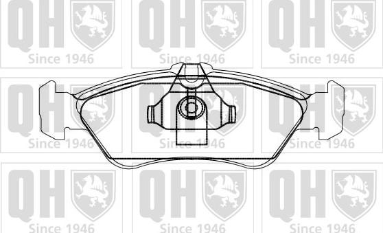 Quinton Hazell BP869 - Тормозные колодки, дисковые, комплект unicars.by