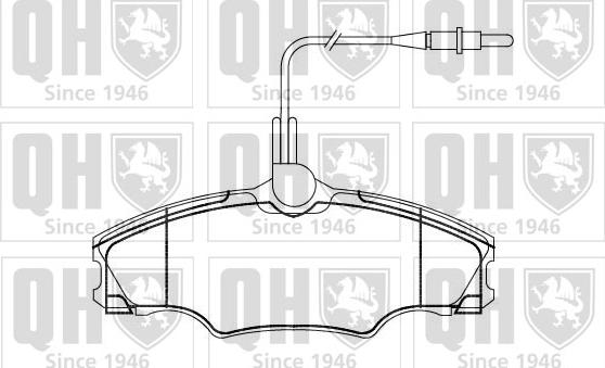 Quinton Hazell BP864 - Тормозные колодки, дисковые, комплект unicars.by