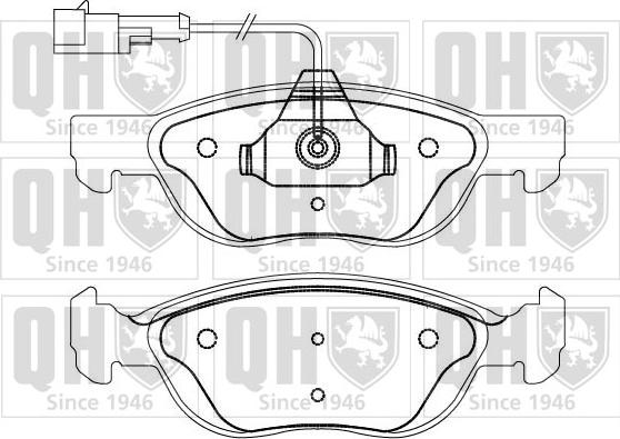 Quinton Hazell BP861 - Тормозные колодки, дисковые, комплект unicars.by