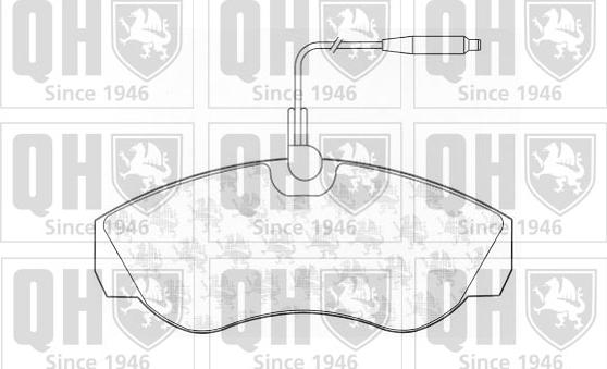 Quinton Hazell BP811 - Тормозные колодки, дисковые, комплект unicars.by