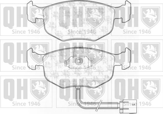 Quinton Hazell BP834 - Тормозные колодки, дисковые, комплект unicars.by