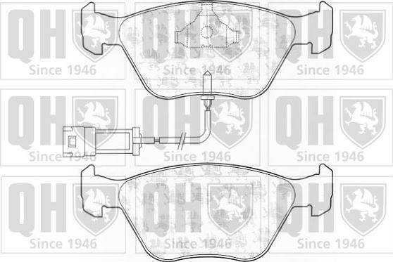 Quinton Hazell BP835 - Тормозные колодки, дисковые, комплект unicars.by