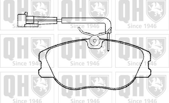 Quinton Hazell BP830 - Тормозные колодки, дисковые, комплект unicars.by