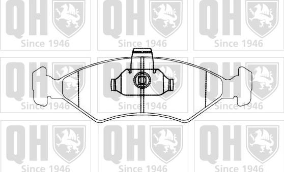 Quinton Hazell BP876 - Тормозные колодки, дисковые, комплект unicars.by