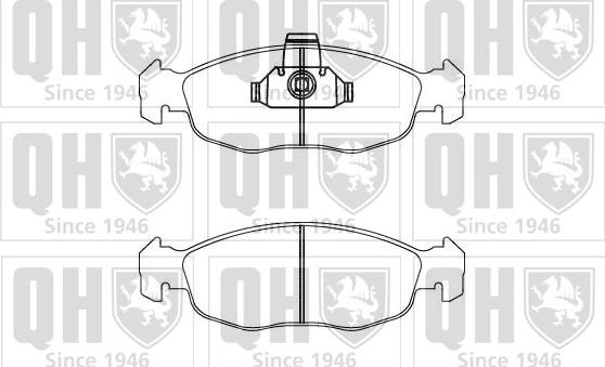 Quinton Hazell BP871 - Тормозные колодки, дисковые, комплект unicars.by