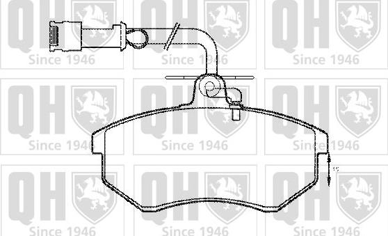 Quinton Hazell BP399 - Тормозные колодки, дисковые, комплект unicars.by