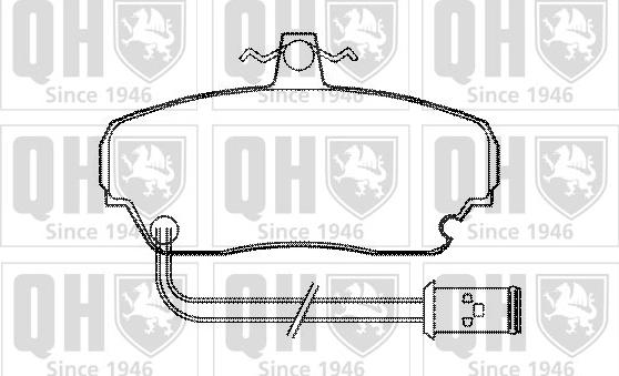 Quinton Hazell BP380 - Тормозные колодки, дисковые, комплект unicars.by