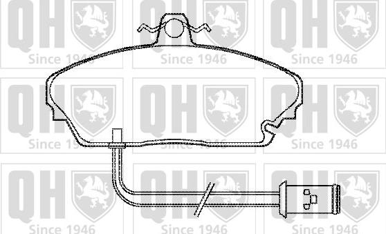 Quinton Hazell BP382 - Тормозные колодки, дисковые, комплект unicars.by