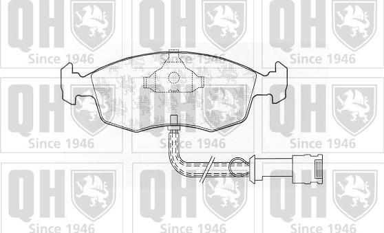 Quinton Hazell BP324 - Тормозные колодки, дисковые, комплект unicars.by