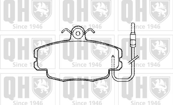 Quinton Hazell BP200 - Тормозные колодки, дисковые, комплект unicars.by