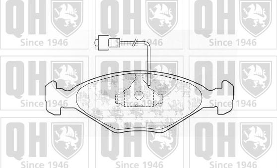 Quinton Hazell BP210 - Тормозные колодки, дисковые, комплект unicars.by