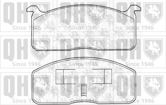 Quinton Hazell BP284 - Тормозные колодки, дисковые, комплект unicars.by