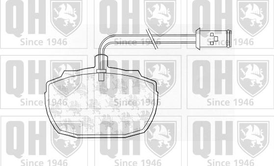 Quinton Hazell BP226 - Тормозные колодки, дисковые, комплект unicars.by